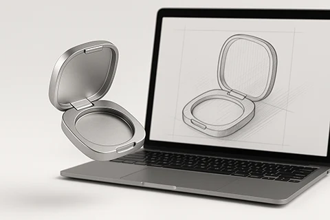 renderizado 3D de un estuche para perfume sólido renderizado 3D de un estuche para perfume sólido
