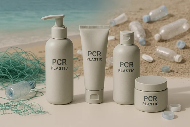 envases cosméticos de plástico PCR de UKPACK