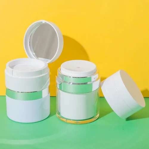 Tarro airless de acrílico con espejo para maquillaje de 15 g y 30 g - imagen 1