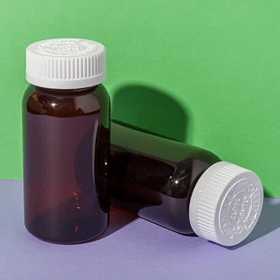 Bote ámbar de PET de 150 ml para comprimidos, SKU UKH023