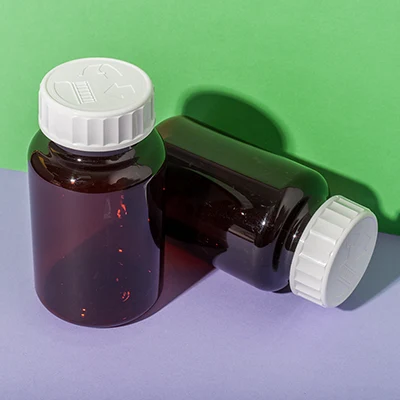 Bote ámbar de PET para comprimidos de vitaminas, SKU UKH042