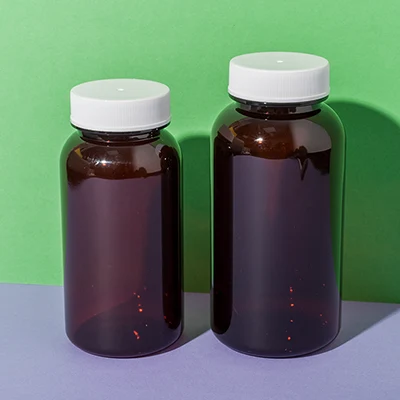 Bote ámbar de PET para complejo de vitamina B, SKU UKH038