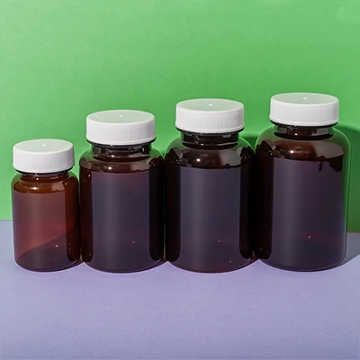 Bote ámbar de PET para vitamina E, SKU UKH040