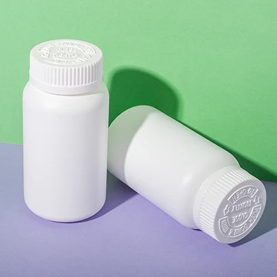 Bote blanco de HDPE de 170 ml para complementos alimenticios, SKU UKH004