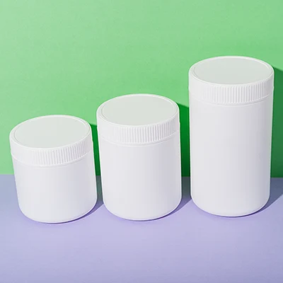 Bote blanco de HDPE de 280 ml, 380 ml y 550 ml para complementos alimenticios, SKU UKH016