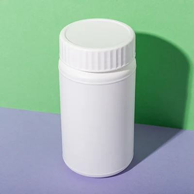 Bote blanco de HDPE de 280 ml para vitamina C, SKU UKH008