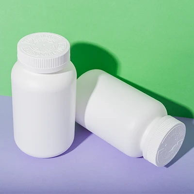 Bote blanco de HDPE de 500 ml para nutrición deportiva, SKU UKH015
