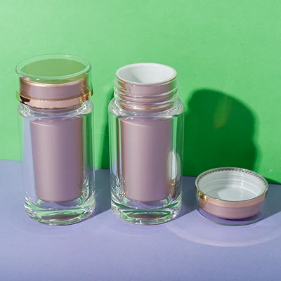Bote de doble pared de PS y PP de 50 ml para complementos alimenticios, SKU UKH052