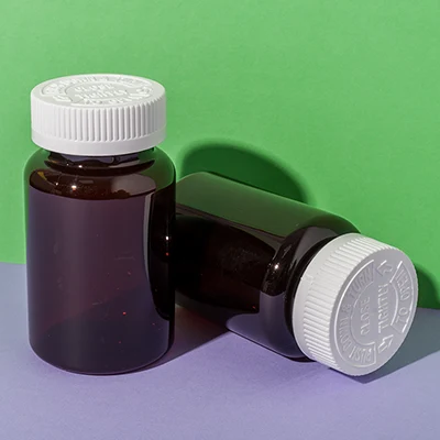 Bote de PET de 200 ml para comprimidos con cierre de seguridad infantil, SKU UKH025