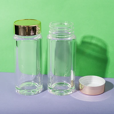 Bote transparente de PS de 120 ml para complementos alimenticios, SKU UKH056