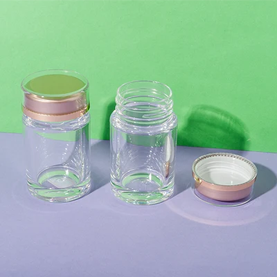 Bote transparente de PS de 45 ml para complementos alimenticios, SKU UKH080