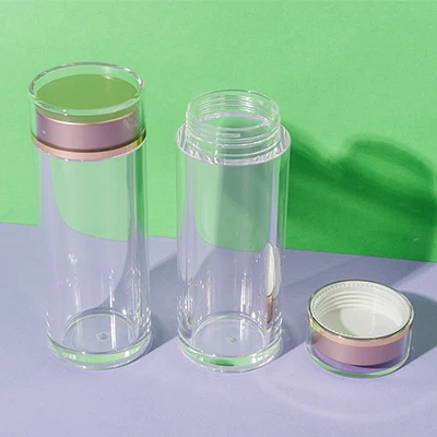 Bote transparente de PS de 50 ml para complementos alimenticios, SKU UKH081
