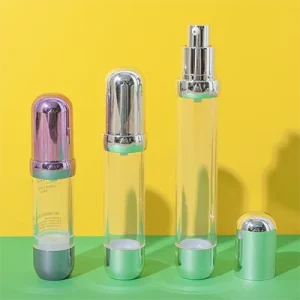 Botella airless AS con tapa abombada, 15/20/30 ml