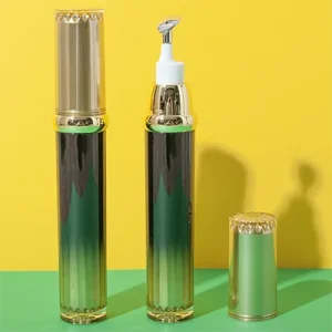 Botella airless premium con punta metálica, 15 ml