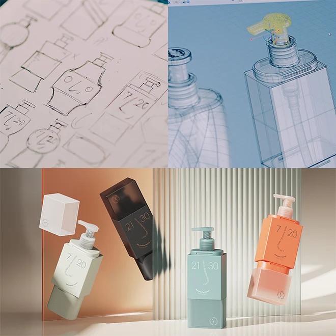 Concepto de envase cosmético desarrollado con los Servicios 3F de UKPACK Concepto de envase cosmético desarrollado con los Servicios 3F de UKPACK
