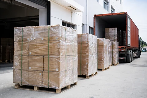 Embalaje para exportación de tarros airless Tarros airless embalados para exportación