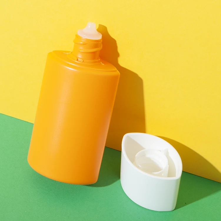Envase tottle cilíndrico naranja de HDPE de 30 y 50 ml – vista 2