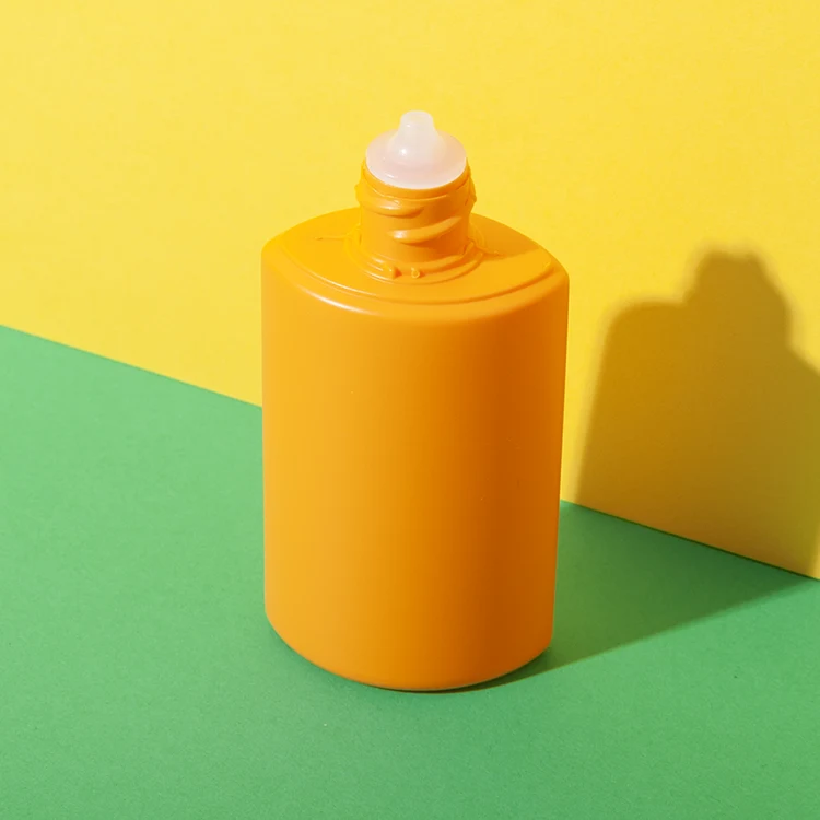 Envase tottle cilíndrico naranja de HDPE de 30 y 50 ml – vista 5