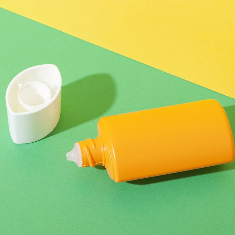 Envase tottle cilíndrico naranja de HDPE de 30 y 50 ml – vista 6