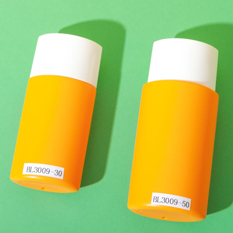 Envase tottle cilíndrico naranja de HDPE de 30 y 50 ml – vista 7