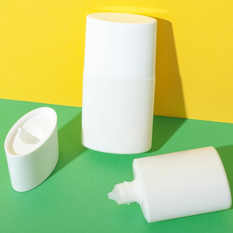 Envase tottle ovalado de viaje de HDPE de 30 y 50 ml con tapa de PP – vista 1