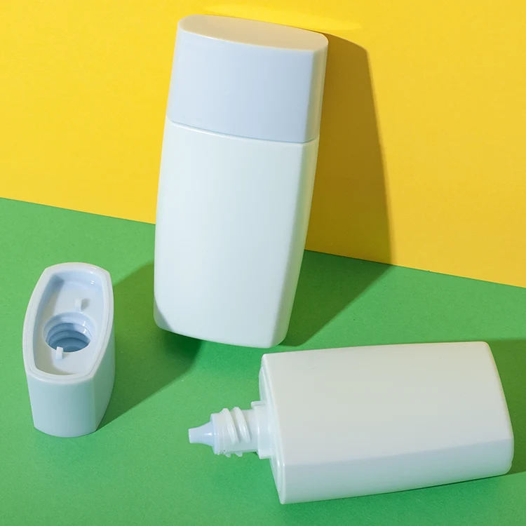 Envase tottle plano y estrecho de HDPE de 30 ml – vista 1