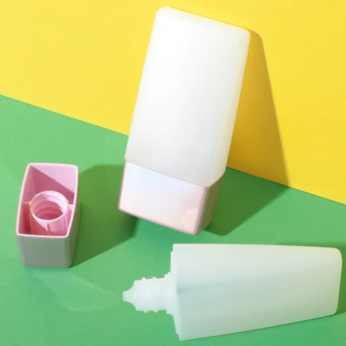 Envase tottle rectangular cónico de HDPE de 30 ml – vista 1