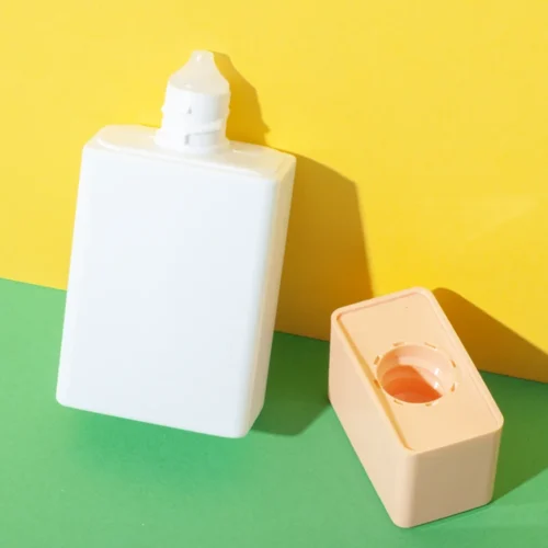 Envase tottle rectangular de HDPE de 30 ml – vista 1