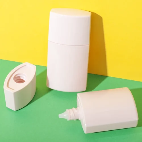 Envase tottle rectangular redondeado de HDPE de 30 ml con tapón roscado – vista 1