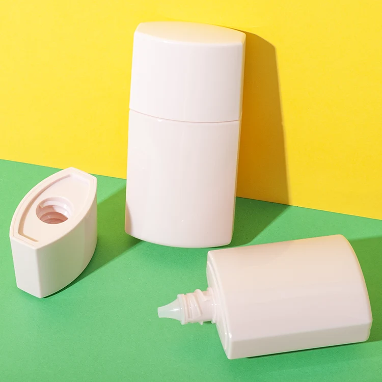 Envase tottle rectangular redondeado de HDPE de 30 ml con tapón roscado – vista 1