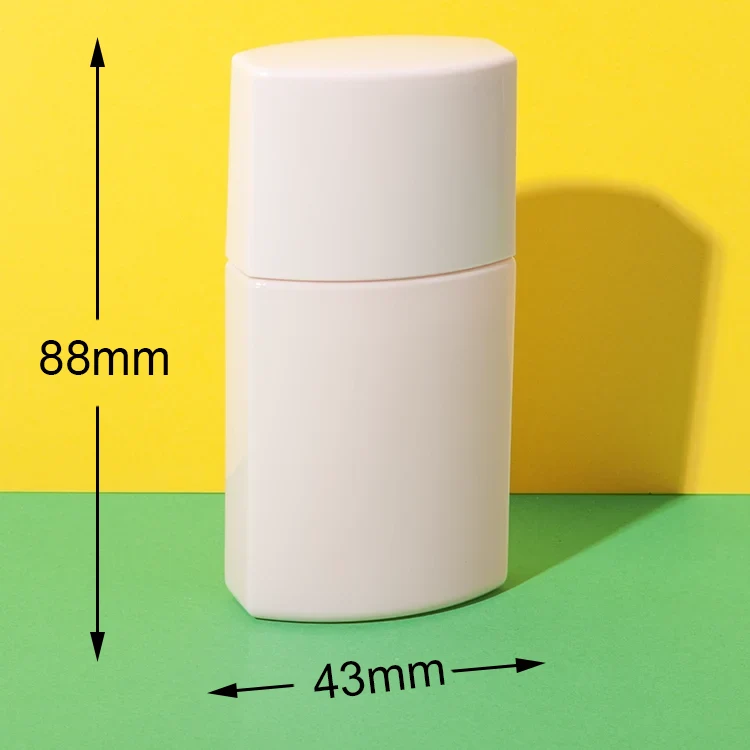 Envase tottle rectangular redondeado de HDPE de 30 ml con tapón roscado – vista 2