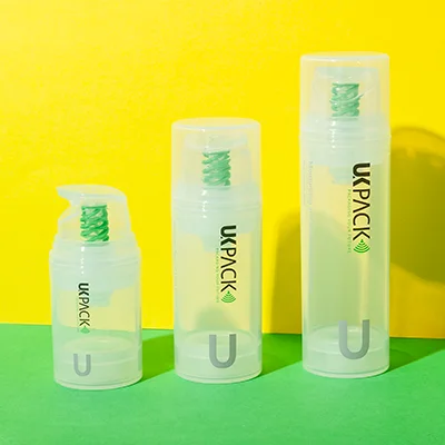 Botellas airless de PP monomaterial de 15, 30 y 50 ml