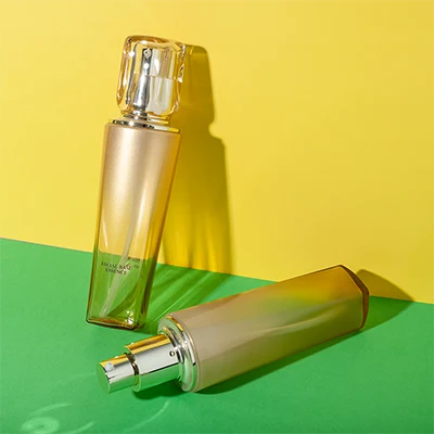 Botella amarilla para aceite capilar de PETG, 150 ml
