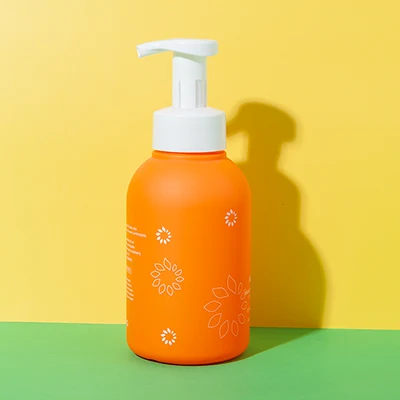 Botella espumadora para champú con tacto suave de HDPE, 500 ml