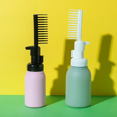 Botella espumadora para tinte con tacto suave y aplicador de peine de HDPE
