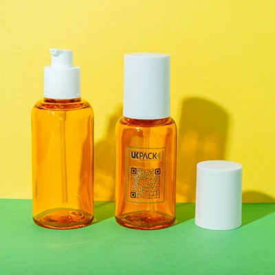 Botella naranja para aceite capilar de PETG, 80 ml, 100 ml