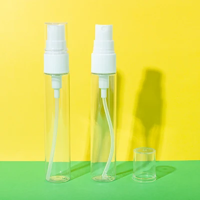 Botella pequeña con pulverizador continuo de PET, 55 ml