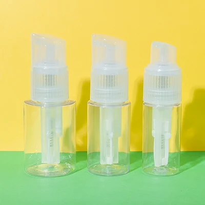 Botella pulverizadora de polvo de PET, 60 ml, 80 ml, 120 ml