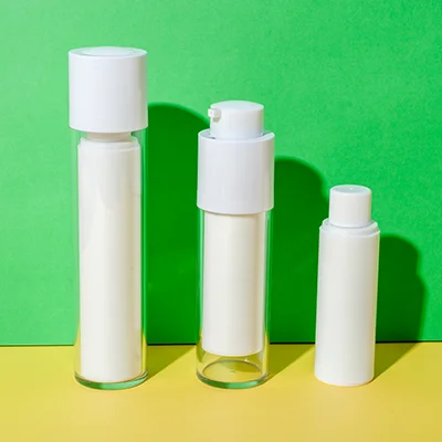 botellas airless recargables de AS para loción