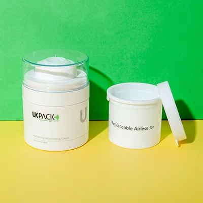tarro airless recargable para crema de acrílico