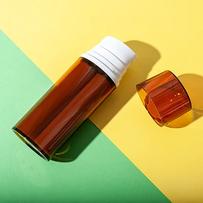 Envase airless cosmético de plástico AS de doble cámara Envase airless cosmético de plástico AS de doble cámara