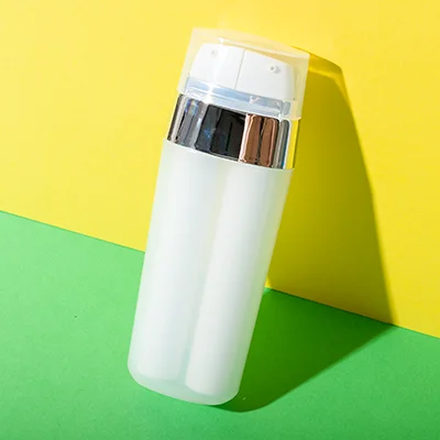 Envase airless cosmético de PP de doble cámara de 15 ml + 15 ml Envase airless cosmético de PP de doble cámara de 15 ml + 15 ml