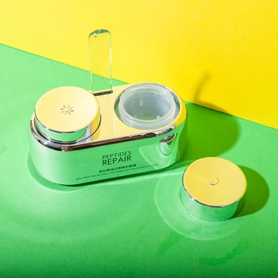 Tarro para contorno de ojos de doble cámara de 10 ml + 10 ml Tarro para contorno de ojos de doble cámara de 10 ml + 10 ml