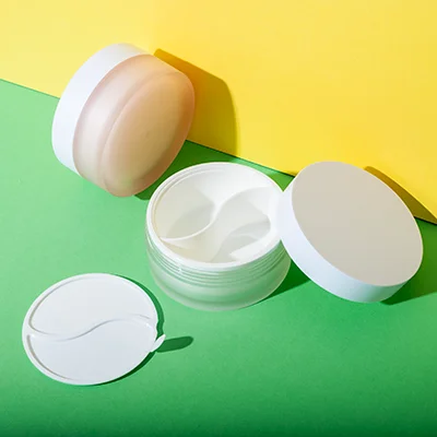 Tarro de crema cosmética de doble cámara de 50 ml + 50 ml Tarro de crema cosmética de doble cámara de 50 ml + 50 ml