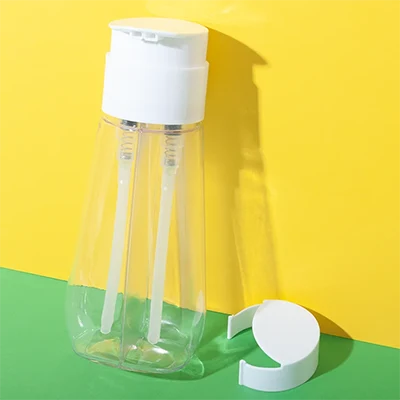 Botella PET de doble cámara para tinte capilar, 200 ml + 200 ml
