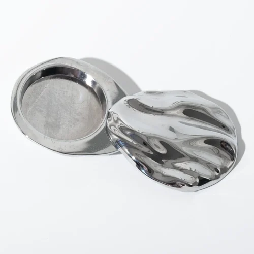 Estuche de guijarro para perfume sólido de metal – vista 1