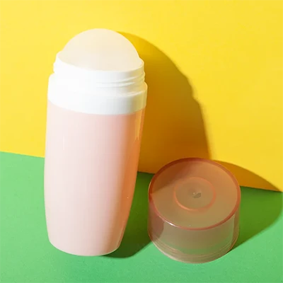 envase roll-on curvo rosa de plástico PP de 50 ml - 5