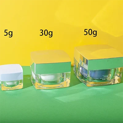 tarro Cuadrado de Acrílico para Cremas 5 g 30 g 50 g