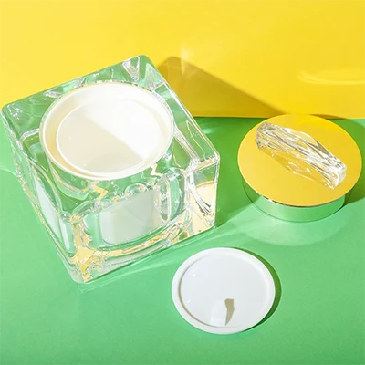 tarro Cuadrado Minimalista de Acrílico para Cremas 30 g 50 g