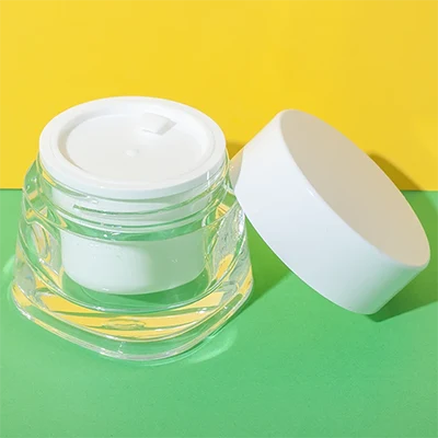 tarro Cuadrado Transparente de Acrílico para Cremas 50 g